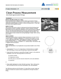 Thumbnail of document Data Sheet - Clean Process Measurement Fittings